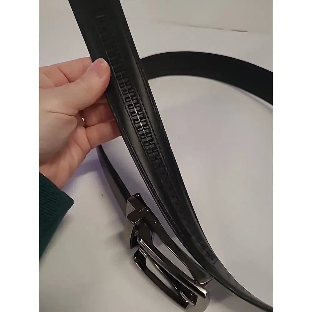 Mens Belt Leather Ratchet Belt Adjustable Fits 30 - 36